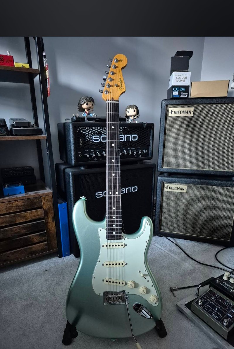 Fender Stratocaster after setup and pickup install by Fretwork by GB